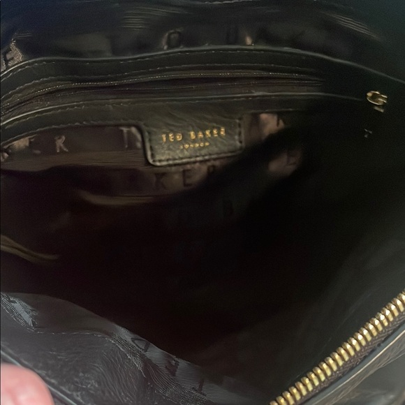 Black and White Ted Baker Blue handle Bag - Picture 3 of 6